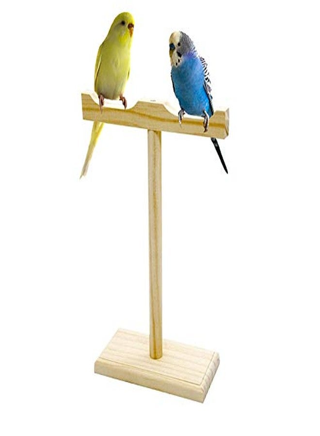 Western Era Training Cum Exercise Playful Perch Wooden Bird Stand/Bird Toy (1 Piece). - Image 1